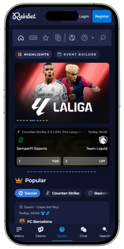 Rainbet app αθλητικά στοιχήματα σε κινητό