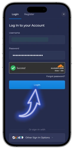 Rainbet φόρμα σύνδεσης με πεδία email και κωδικού